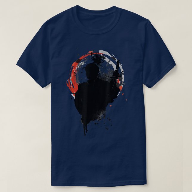 Camiseta The Ghost Samurai Mask Warrior Samurai Swords Bush (Frente do Design)