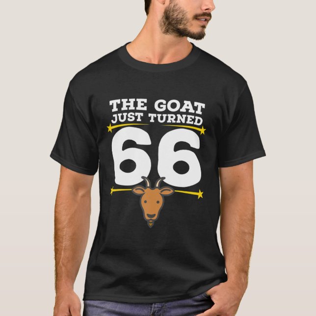 Camiseta The Goat Just Turned 66 - 66Th Birthday Goat Theme (Frente)