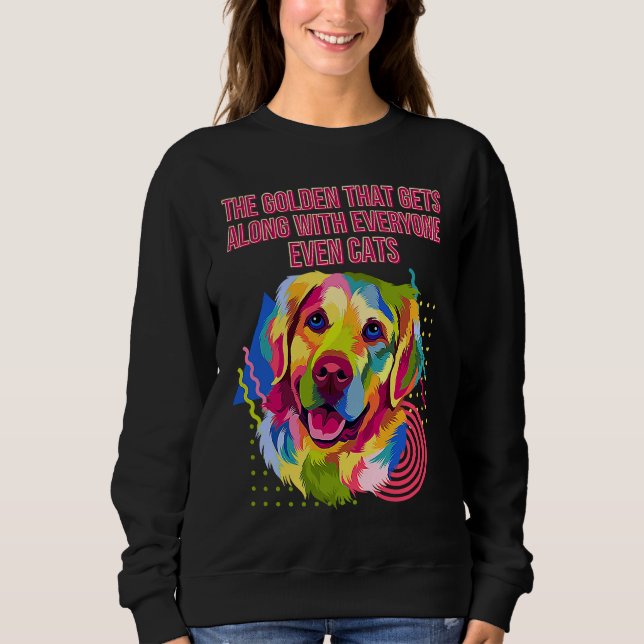 Camiseta The Golden Gets Along with Everyone  Golden Retrie (Frente)