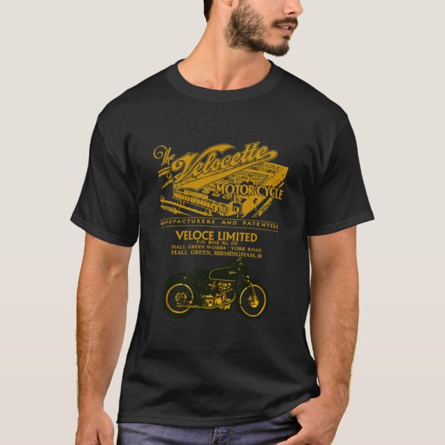 Camiseta The Gorgeous Velocette Motorcycles Design by Motor (Frente)