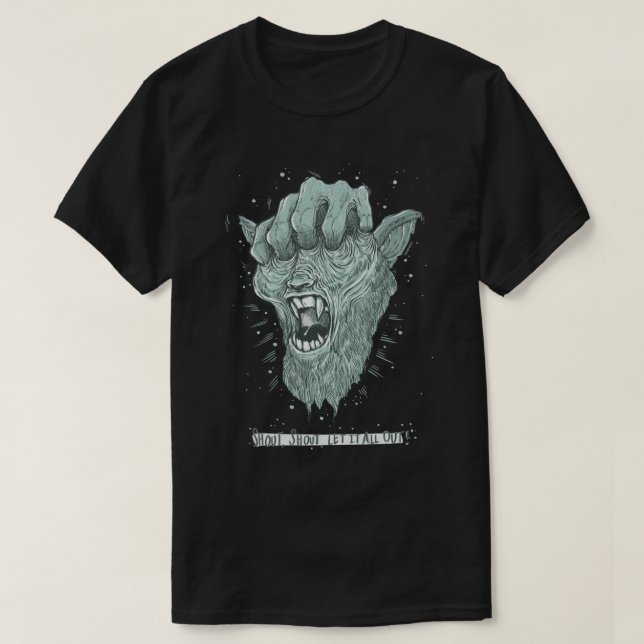 Camiseta The Grabbing Hands. #shout #inblack (Frente do Design)