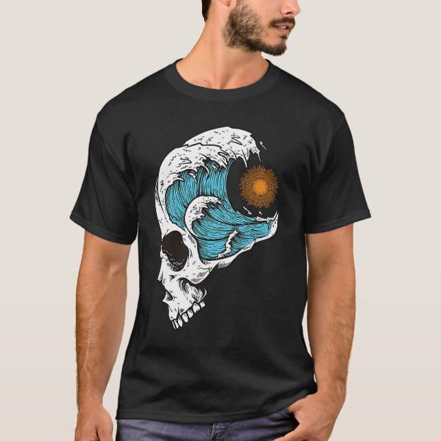 Camiseta The Great Wave & Sun Big Wave Cool Graphics for (Frente)