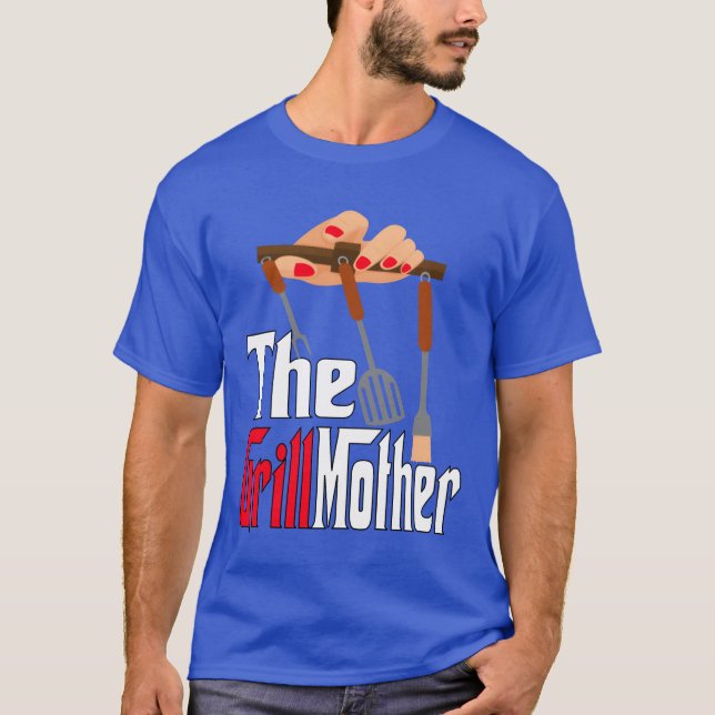 Camiseta THE GRILLMOTHER Funny grill BBQ women mom mother g (Frente)
