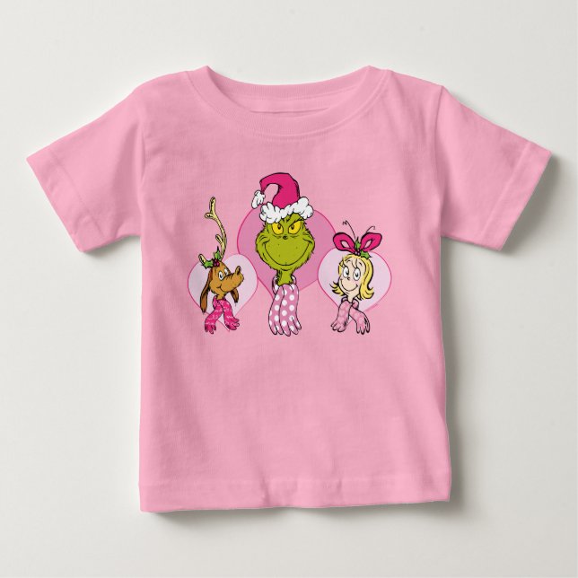 Camiseta The Grinch Crew in Pink Valentine's Portrait (Frente)