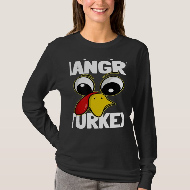 Camiseta The hangry Turkey Family Group Matching Thanksgivi (Frente)
