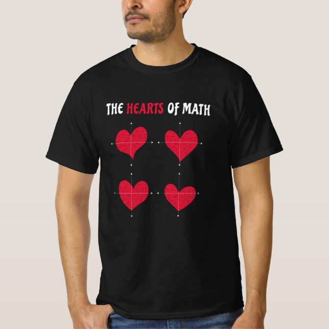 Camiseta The Hearts Of Math Valentine's Day Math (Frente)