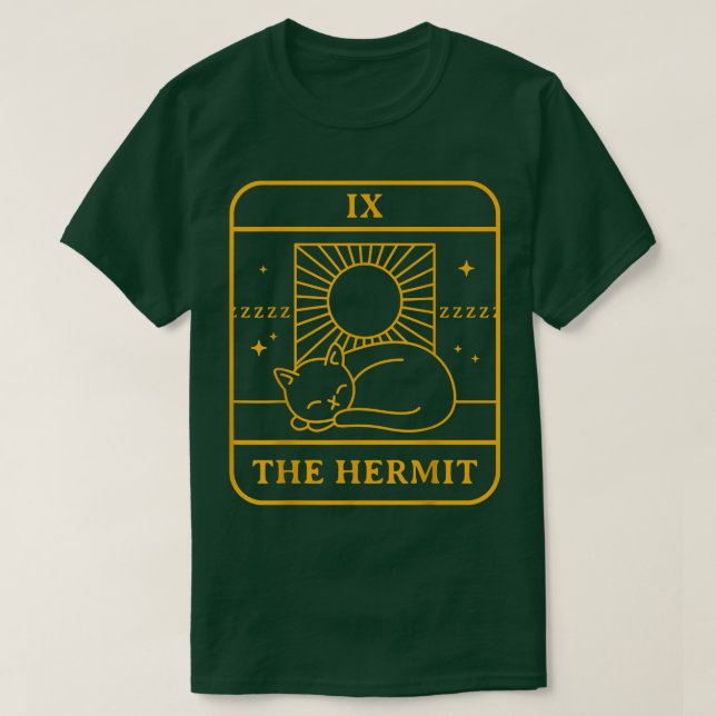 Camiseta The Hermit Funny Cat  (Frente do Design)