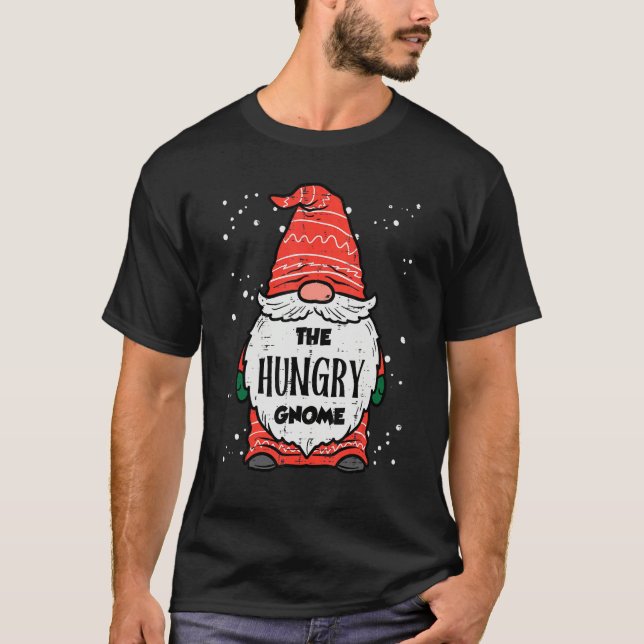 Camiseta The Hungry Gnome Xmas Matching Christmas For Famil (Frente)