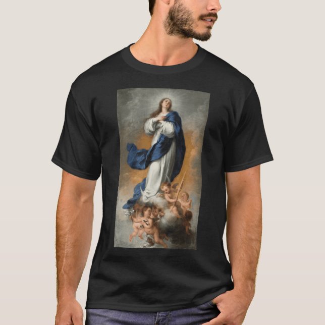 Camiseta The Immaculate Conception Murillo catholic gifts (Frente)