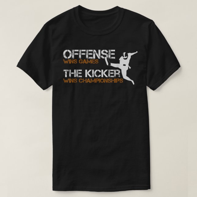 Camiseta The Kicker Wins Championships Football 805 (Frente do Design)