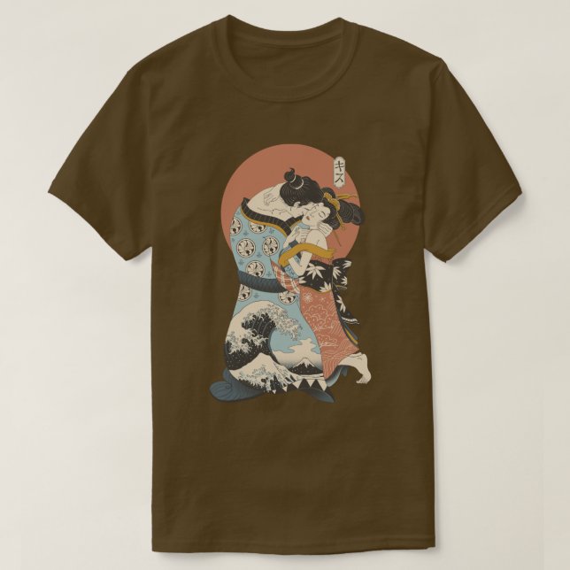 Camiseta The Kiss Ukiyoe (Frente do Design)