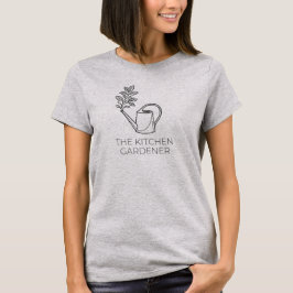 Camiseta The Kitchen Gardener Minimalist Watering Can Line 