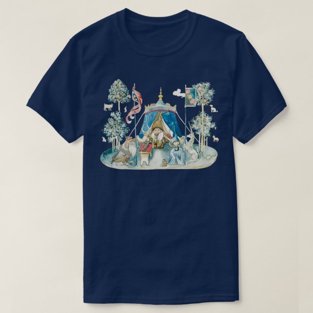 Camiseta The Last Unicorn Two Sides of Magic medieval desig (Frente do Design)