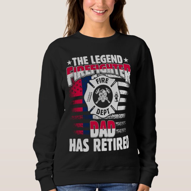 Camiseta The Legend Firefighter Dad Has Retired  Retired Da (Frente)