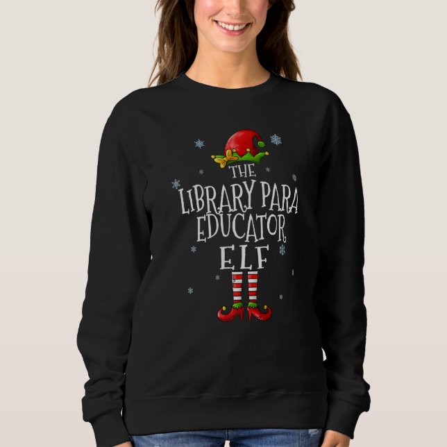 Camiseta The Library Para Educator Elf Squad  Matching Chri (Frente)
