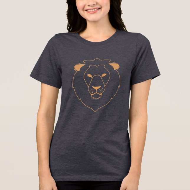 Camiseta The Lion's Gaze: Golden Contour (Frente)
