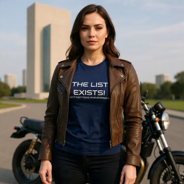 Camiseta The List Exists (wht text) (Criador carregado)