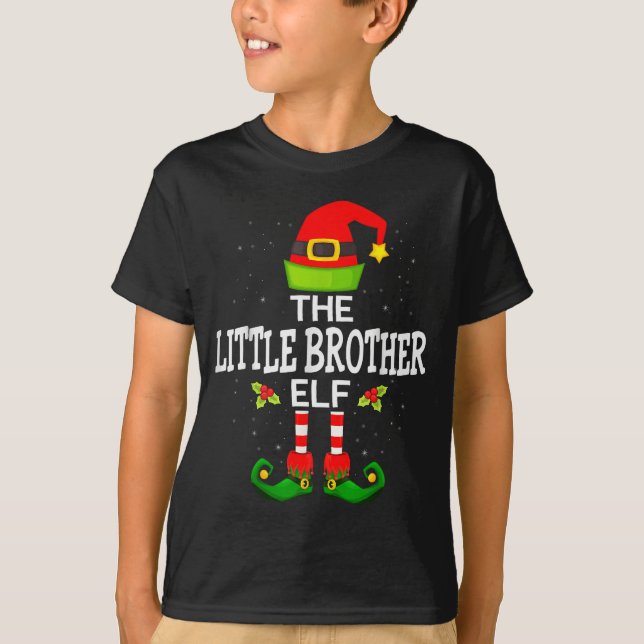 Camiseta The Little Brother Elf Christmas Family Matching P (Frente)