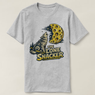 Camiseta The Lone Snacker Funny Howling Fox Moon Graphic