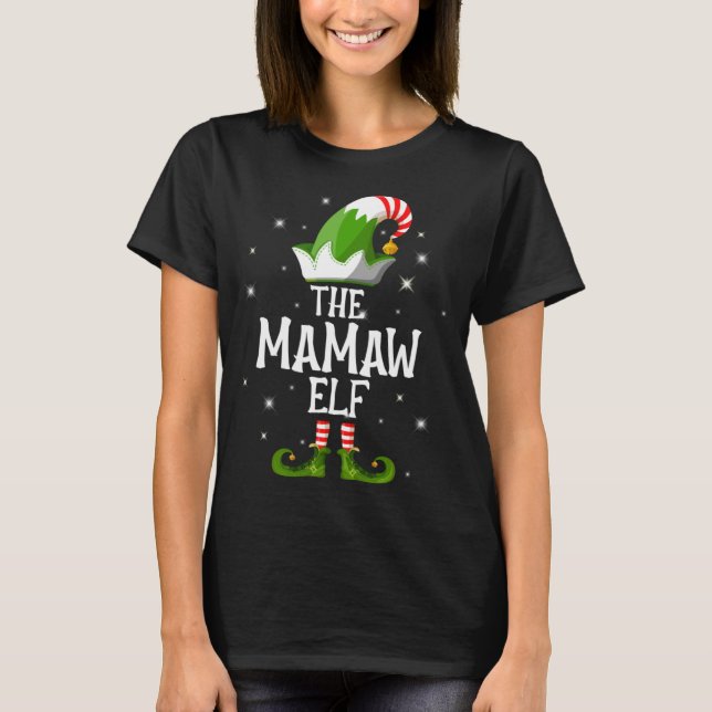 Camiseta The Mamaw Elf Family Matching Christmas (Frente)