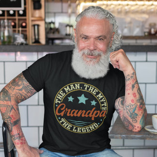 Camiseta The man the myth the father's day of Grandpa