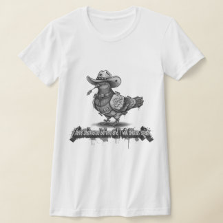 Camiseta The Maverick Pigeon: 3D Graffiti Monochrome Premiu