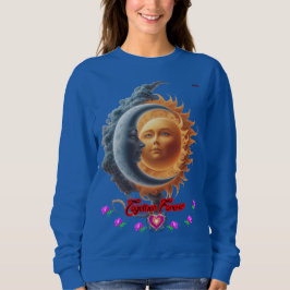 Camiseta The Moon and the Sun together on a Blue Navy