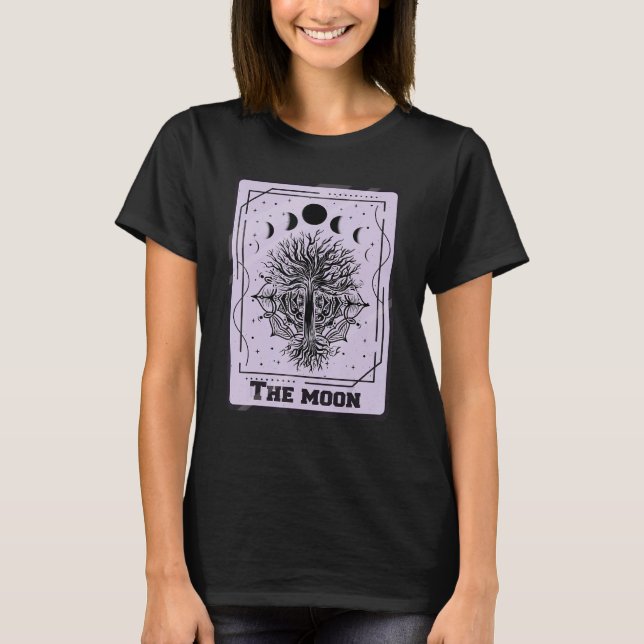 Camiseta The Moon Tarot Card Mystical Cards  Occult (Frente)