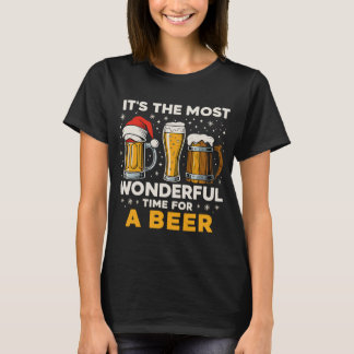 Camiseta The Most Wonderful Time For A Beer Print: Festive 