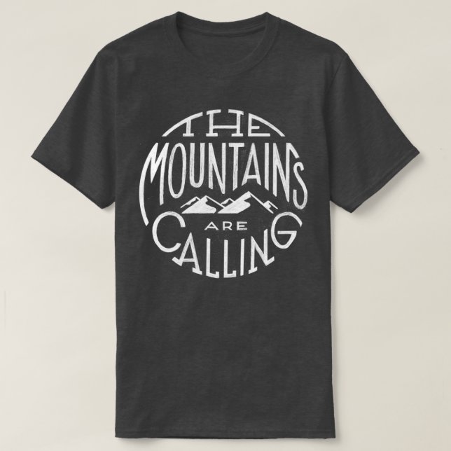 Camiseta The Mountains Are Calling 1 (Frente do Design)