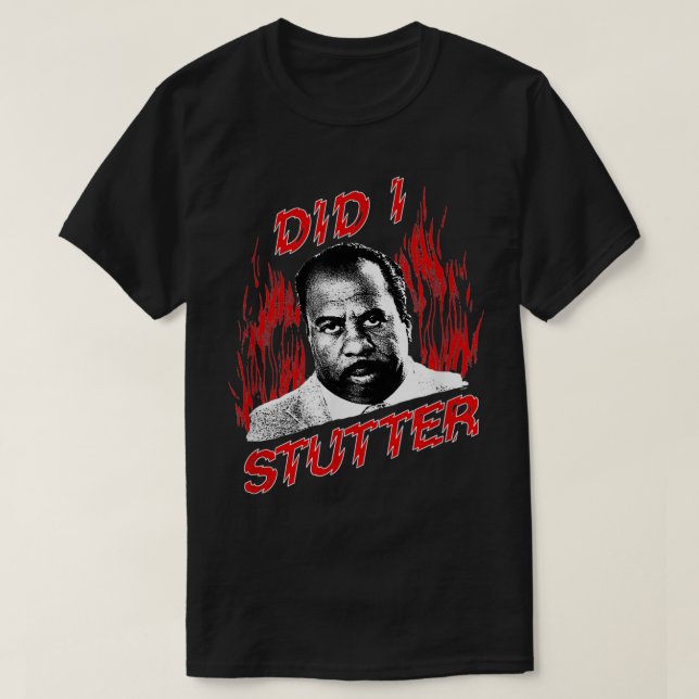 Camiseta The Office Did I Stutter Flames  (Frente do Design)
