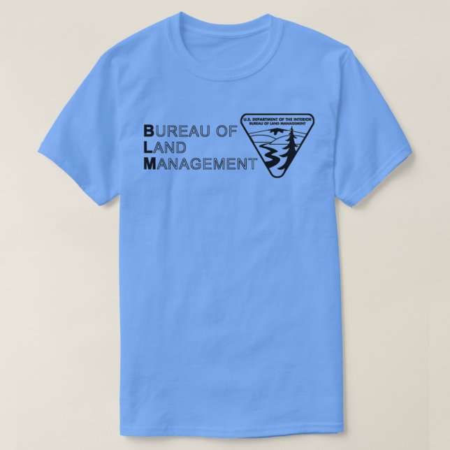Camiseta The Original BLM Bureau of Land Management Black (Frente do Design)