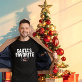 Camiseta The Perfect Gift for Dad: "Santa's Favorite Dad"