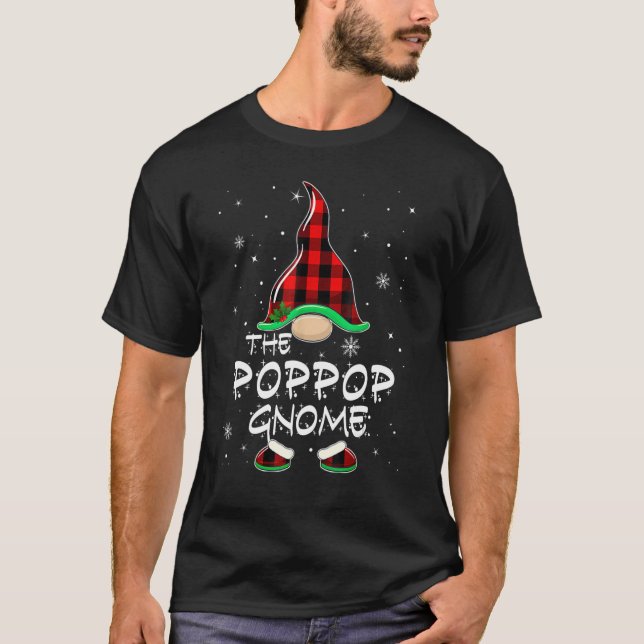 Camiseta The Poppop Gnome Red Buffalo Plaid Christmas Pajam (Frente)