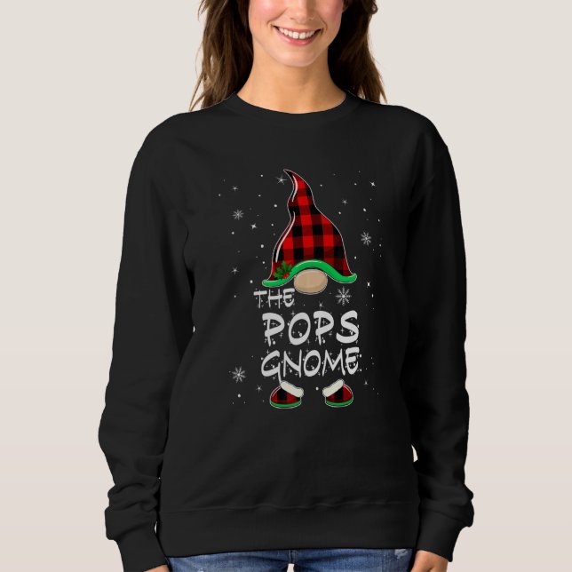 Camiseta The Pops Gnome Red Buffalo Plaid Christmas Pajama (Frente)
