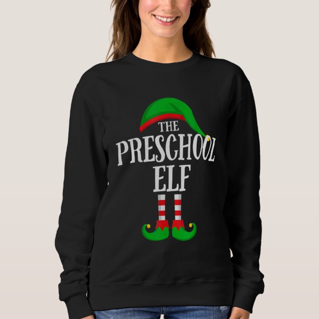 Camiseta The Preschool Elf Family Group Matching Christmas  (Frente)