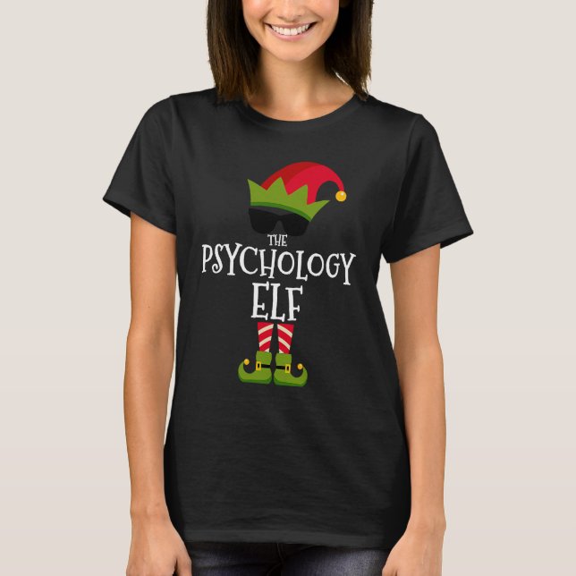 Camiseta The Psychology Elf Matching Family Group Christmas (Frente)