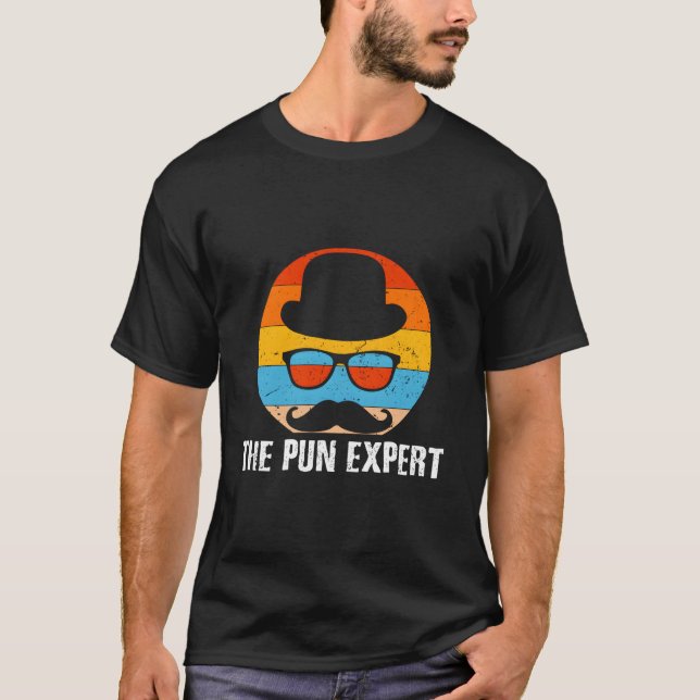 Camiseta The Pun Expert Dad Daddy Humor Dad Jokes (Frente)