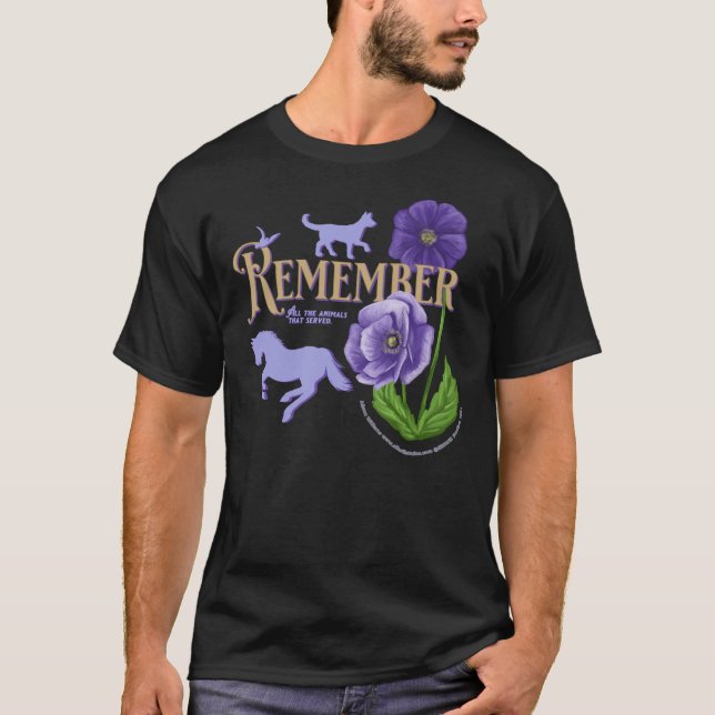 Camiseta The Purple Poppy In Remembrance Of The Animals Tha (Frente)