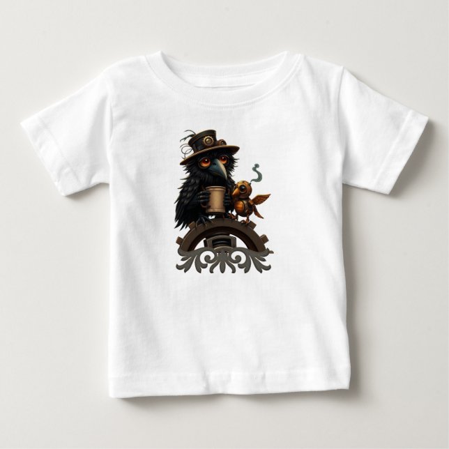 Camiseta The raven powered by Coffee (Frente)