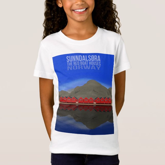 Camiseta The Red Boat Houses Sunndalsøra Noruega (Frente)