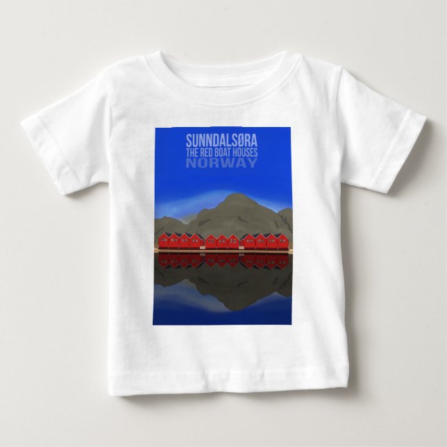 Camiseta The Red Boat Houses Sunndalsøra Noruega (Frente)