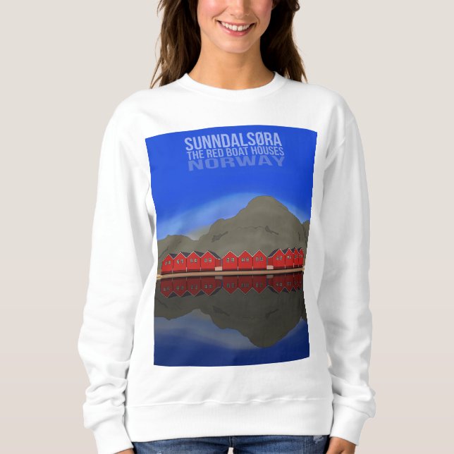 Camiseta The Red Boat Houses Sunndalsøra Noruega (Frente)