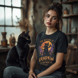 Camiseta The Return of Vampaw The Halloween Cat, black cat
