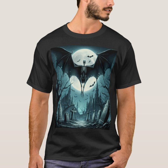 Camiseta The Rise of the Winged Skeleton Under the Full Moo (Frente)