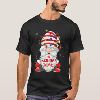 Camiseta The Rock Star Gnome Buffalo Plaid Christmas Tree L