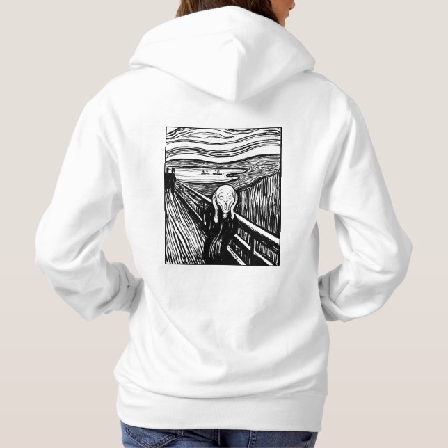 Camiseta The Scream by Edvard Munch – Black Line Art (Verso)