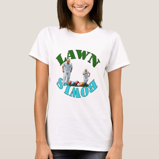 Camiseta The Spirit of Lawn Bowls: Bowlers and Bowls (Frente)