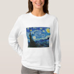 Camiseta The Starry Night 1889, por Vincent van Gogh<br><div class="desc">Vincent Willem van Gogh (holandês: [ˈvɪ nsɛ nt ˈʋ lamix vɪ ɱɑ x] (escuta);[nota 1] 30 de março de 1853 - 29 de julho de 1890] foi um pintor Poste-impressionista neerlandês que se tornou, postumamente, uma das figuras mais famosas e influentes da história da arte ocidental. Em uma década, ele...</div>