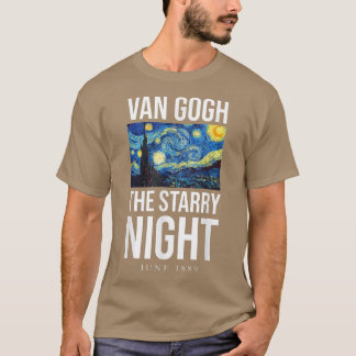 Camiseta The Starry Night Tee Shirts, Cool Vincent Van Gogh
